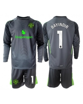 Billige Fotballdrakt Manchester United Altay Bayindir #1 Keeper Replika Bortedraktsett Barn 2025-26 Langermet (med bukser)